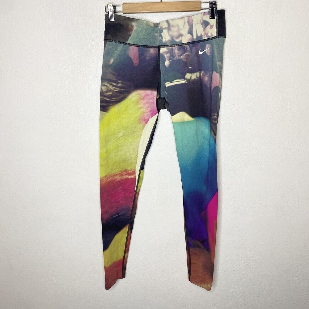 Nike Forever Run Multicolor Tights Running Women’s Medium *Flaw